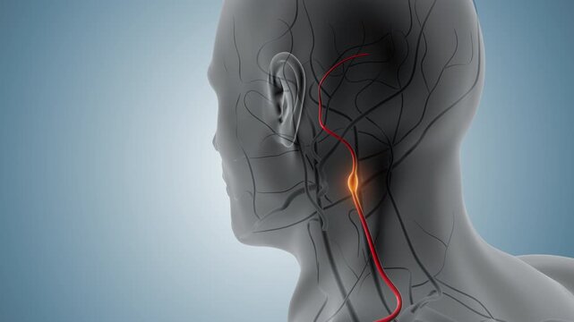 Neck Region Carotid Stenosis with Thrombus