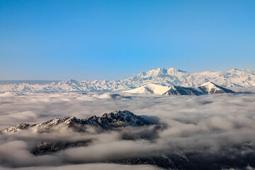 Above the clouds, Monte Rosa landscape