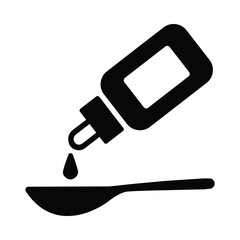 Bottle pouring syrup icon