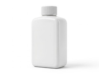 White plastic bottle isolated on white background