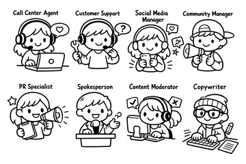 Cartoon characters in communication and social media roles