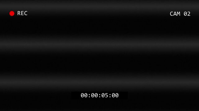 Surveillance CCTV monitoring screen template with single camera view based on Security camera system concept with scanlines, CCTV User interface video overlay. CCTV dashboard interface 4k. CAM 2.