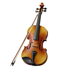 Fototapeta premium Classic wooden violin with bow