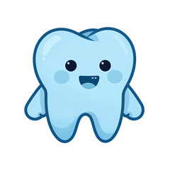 Obraz premium Cute smiling cartoon tooth character