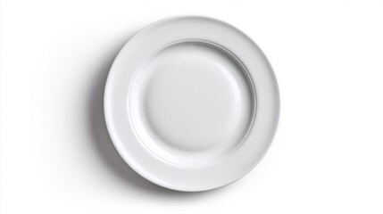 Clean white plate on a white background, perfect for food photography