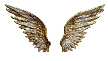 Elegant golden object isolated on white background with luxury shine minimal style for design branding decoration concept