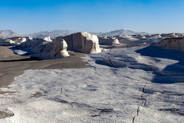 Bizarrely shaped limestone formations at Campo de Piedra Pomes Argentina