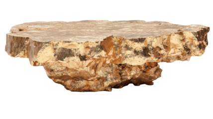 Golden abstract object isolated on white background with luxury metallic shine, elegant minimal design and premium decorative concept