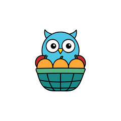 owl in basket