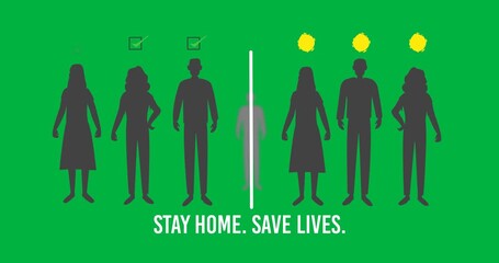 Social distancing animation