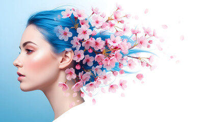 International women's day celebration with blooming beauty and empowerment