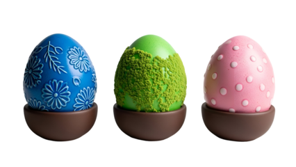 Colorful decorative easter eggs