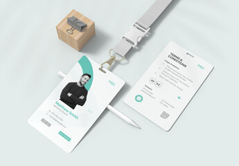 Modern Corporate ID Card Template Layout