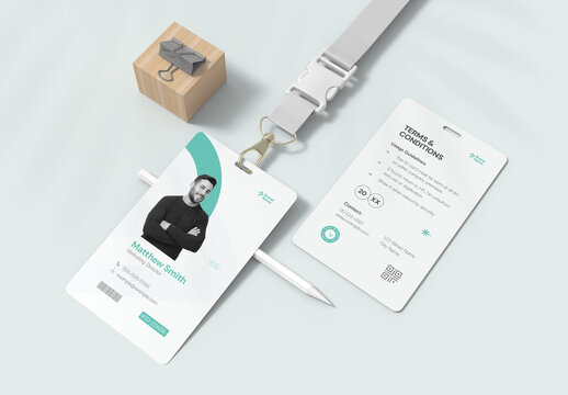 Modern Corporate ID Card Template Layout