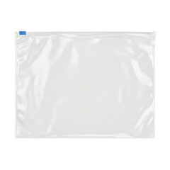 Clear plastic slider zipper bag for storage isolated