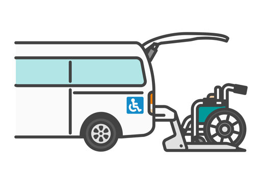 車椅子と、車椅子リフト付きバン リフト作動 説明資料向け｜福祉車両シリーズ