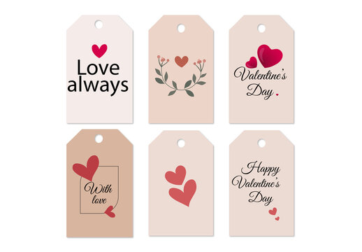 Valentine Gift Tag Design Template