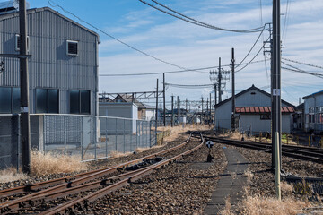 ぐんま車両センター近くのレール