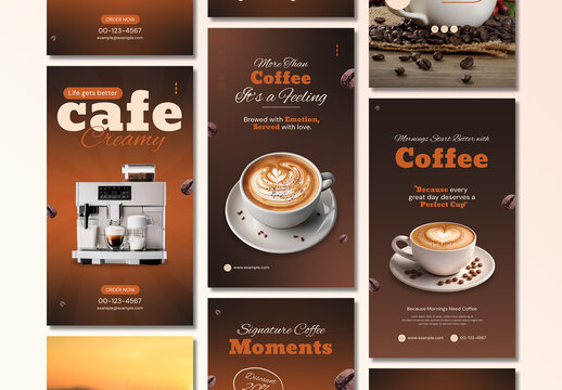 Coffee Shop Promotion Banner for Instagram Story