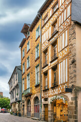 Street in Rennes downtown, France