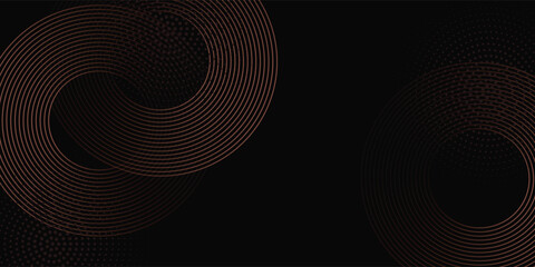 Abstract modern bright green gradient background with glowing neon circle lines element and halftone dots decoration. Trendy simple texture creative design. Suit for presentation, website