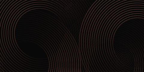 Abstract modern bright green gradient background with glowing neon circle lines element and halftone dots decoration. Trendy simple texture creative design. Suit for presentation, website