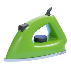 PNG 3D Electric Clothes Iron Icon Isolated on a White Background