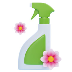 PNG 3D Fabric Freshener Spray with Floral Scent Icon Isolated on a White Background