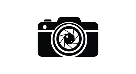 A striking black and white illustration of a vintage camera a detailed silhouette © ArtBySalea07