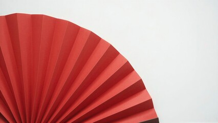 Elegant Red Paper Fan Design
