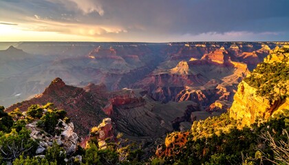 Grand Canyons Majestic Sunset - A Breathtaking View of Natures Wonder.