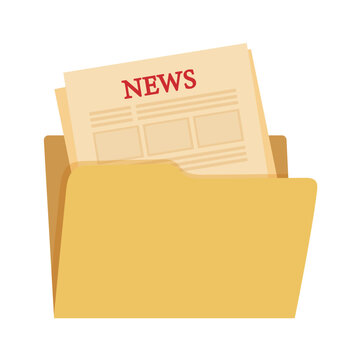 Document folder. Detective. Flat vector clipart, illustration with isolated background.