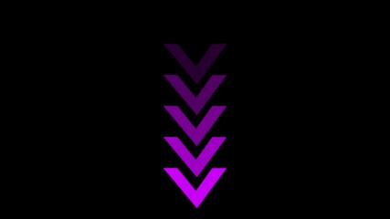 Purple Arrow Symbol Animated Gradient Digital Motion Abstract Geometric Shape modern sleek arrow digital animation