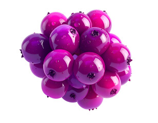 Cluster of glossy, vibrant purple berries, some with water droplets
