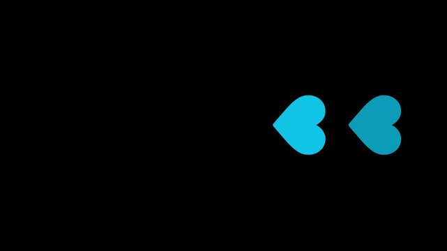 Blue quotation marks symbol isolated on black background clean modern clean background isolated symbol