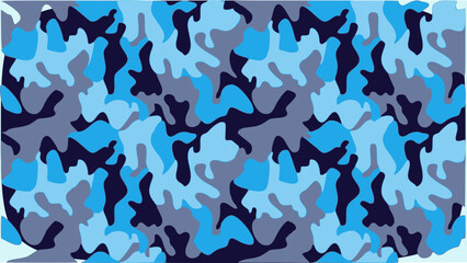 Blue Navy Camouflage Seamless Pattern Background Vector © agus