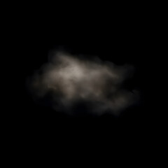 Irregular Patch of Soft Brown‑Grey Dust Fog Overlay Drifting Across Black Space, Forming a Versatile Cinematic Smoke Element for Adding Depth, Atmosphere and Gritty Mood to Visual Projects

