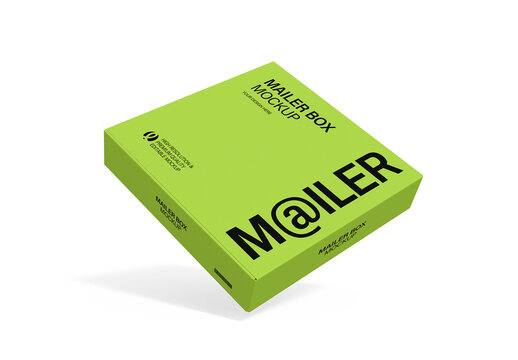 Floating Mailer Box Mockup