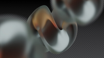 Blurred Glass Heart with Warm Gradient and Soft Focus