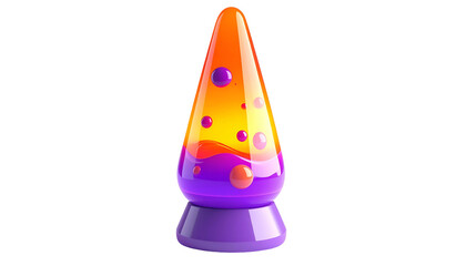 Colorful 3D lava lamp with a purple base and flowing liquid