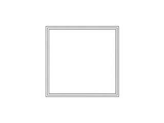 Square frame isolated on white background