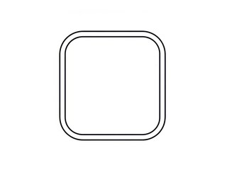 Square icon isolated on white background