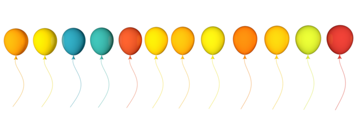 Birthday and celebration banner with balloons and confetti. New Year, anniversary, or birthday party concept. Colorful balloons filled with confetti 4k Video. Birthday balloons and confetti	