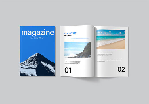 Magazine Mockup PSD Template
