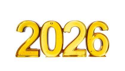 Gold 2026 numerals on black background