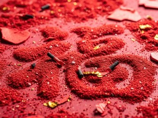 Chinese new year background Red powder forming chinese character for fortune | Chinese, red, new year, background, abstract.