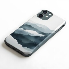 A phone case mockup displayed on a clean white background