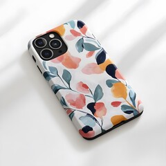 A phone case mockup displayed on a clean white background