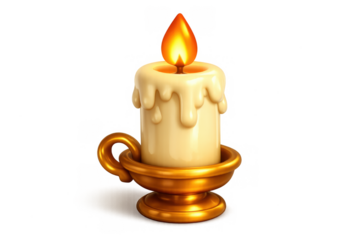 Glowing christmas candle for festive decorations and warm holiday ambience