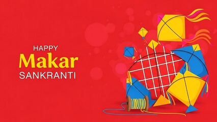 Celebrating makar sankranti with colorful kites